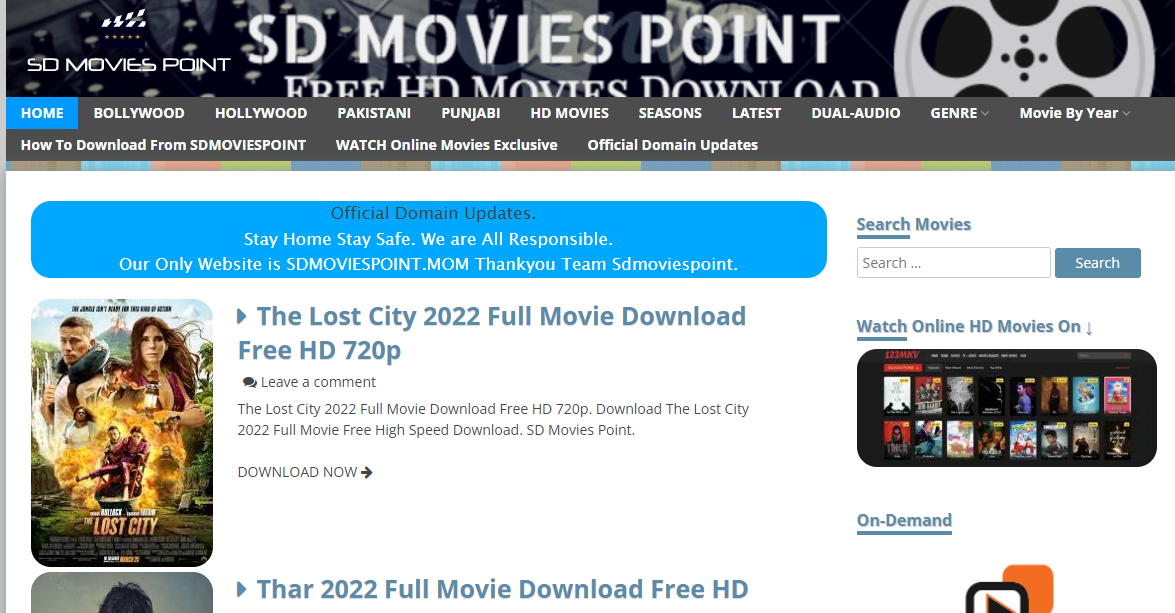 SDMoviesPoint2022 allow you to download HD movies.