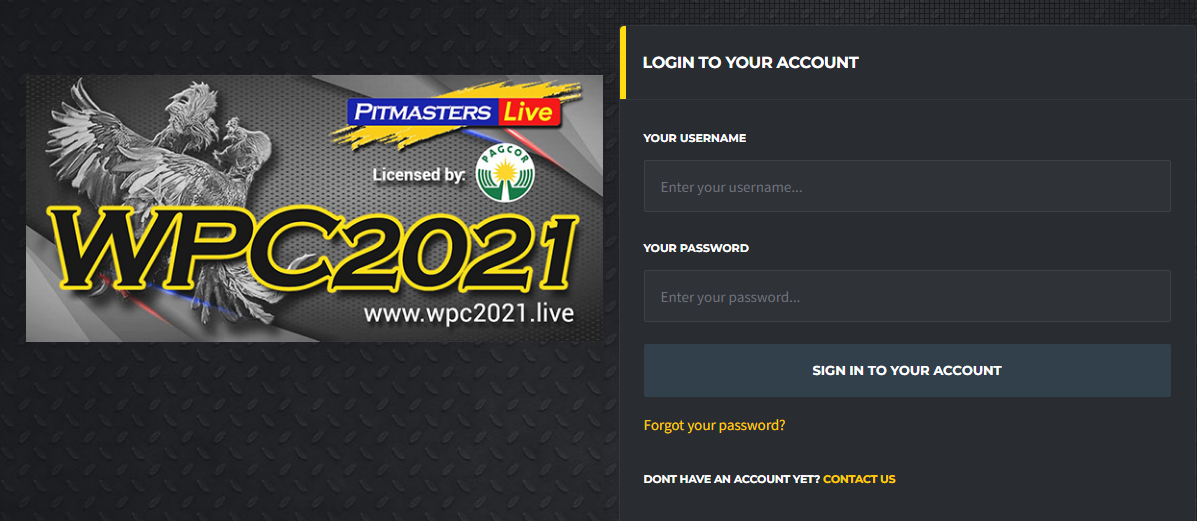 WPC2021 Login and Dashboard